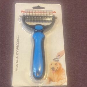 Pet Grooming Comb - Blue and Black